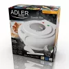 Waffle iron Adler AD 3038 — single circular waffle, 1500 W, adjustable thermostat, non-stick plates, grey/white