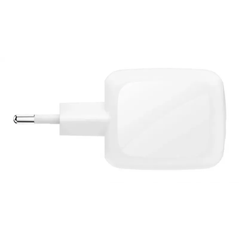 Indoor AC fast charger Belkin WCH020KQ2MWH-B6 — 2x USB‑C, 2 m integrated cable, white