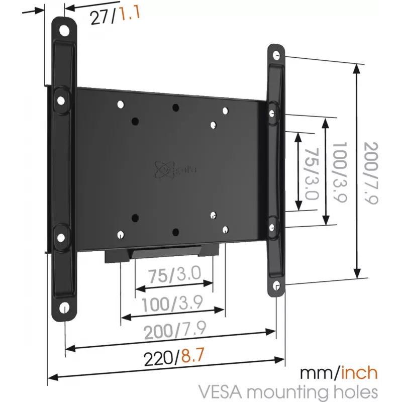 Vogels | Wall mount | MA2000-A1 | Fixed | 26-40 inch | Maximum weight (capacity) 30 kg | Black