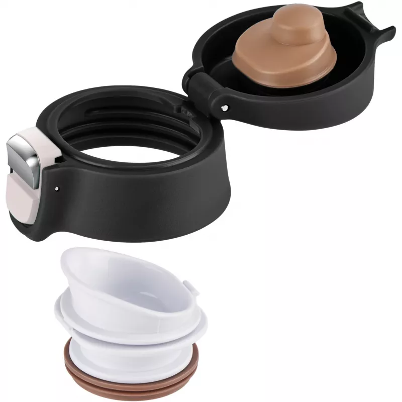 Travel mug EMSA N2151700 0.4 L, black matt, flip lid