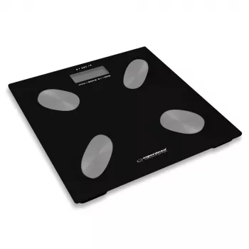 Electronic personal scale ESPERANZA EBS022K — digital fat scale, tempered glass, 180 kg, BMI, 12-user memory