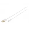 DIGITUS - Lightning-Cable - Lightning (M) to USB (M) - 1,0m - Double Insulation - White - Moulded - for Apple iPad/iPhone/iPod (Lightning) (DB-600106-010-W)