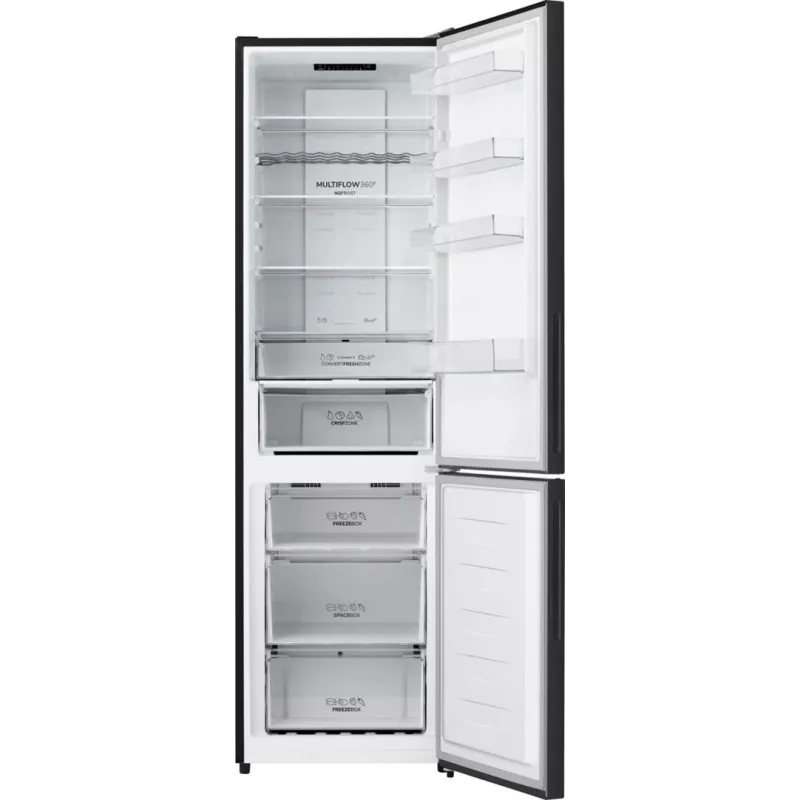 Fridge Freezer Gorenje NRK620EABG4, freestanding bottom-freezer, 336 L total, 2004 mm height, A+ energy