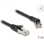 Network Cable DeLOCK RJ45 Cat.8.1 S/FTP 45° right angled 1m black