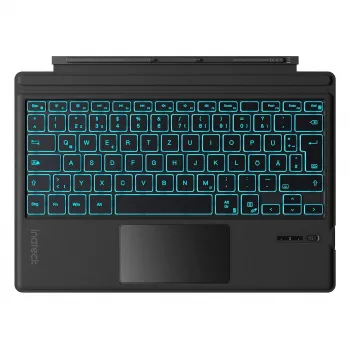 Inateck QWERTZ Bluetooth Keyboard KB02027 — Black, Touchpad, Built‑in 500 mAh Battery, Bluetooth for Surface Pro series