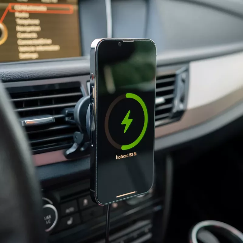Wireless car charger Tellur TLL151431 MagSafe compatible 15W black for smartphones