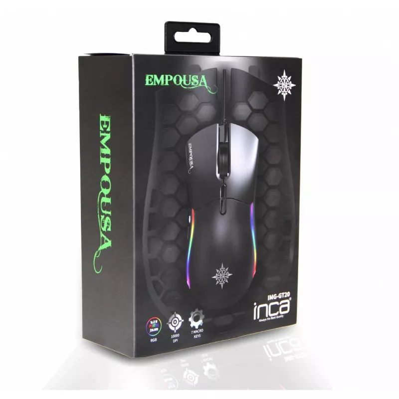 INCA Gaming Mouse IMG-GT20 10000 DPI. RGB. 7 Buttons. USB. SW retail