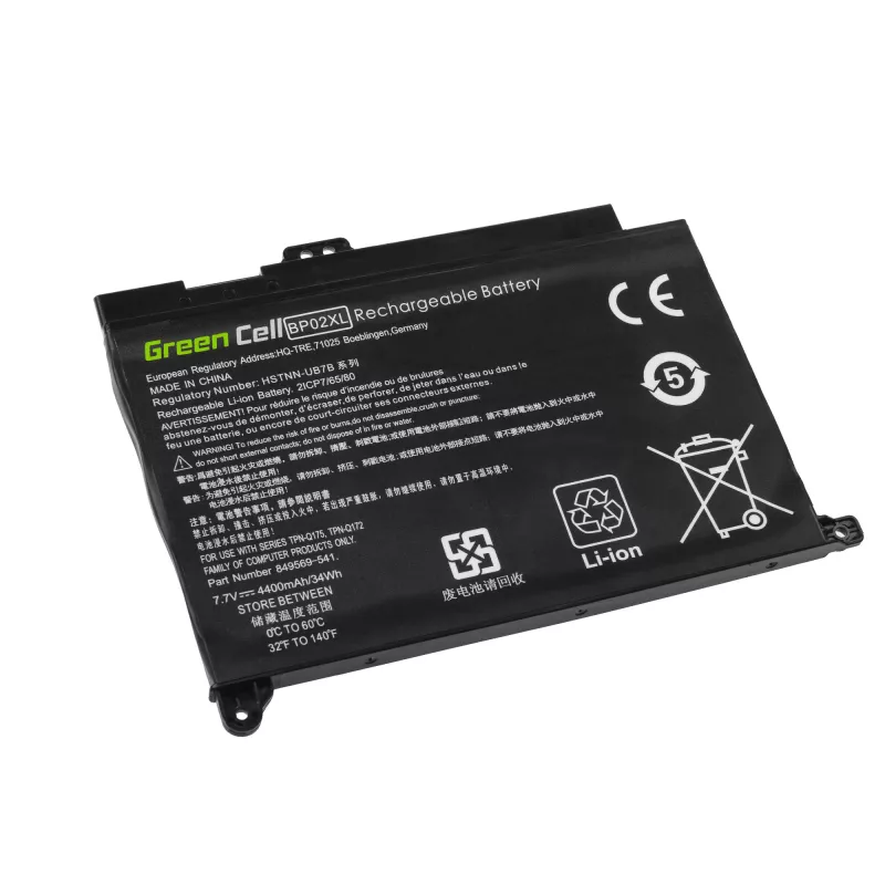 Battery Green Cell HP150 — Lithium Polymer 4500 mAh, for HP Pavilion 15-AU / 15-AW series, black