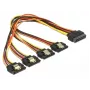 SATA Cable DeLOCK 60157 0.3m SATA 15-pin 4 x SATA 15-pin Multicolour