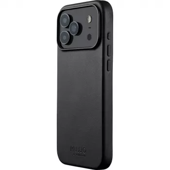 Mujjo Full Leather Case Case for iPhone 17 Pro Max black