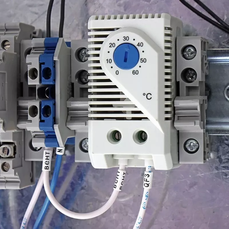 Shut off thermostat 10A, DIN 35