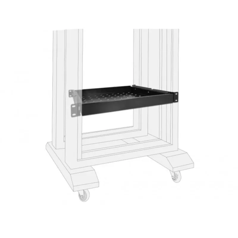 Delock - rack drawer - Black - 1U - 48.3 cm (19)