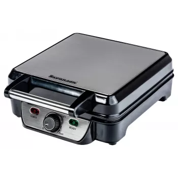 Waffle iron Ravanson GR-7030 — 4 waffles, 1100 W, non-stick plates, adjustable thermostat, cool-touch handle