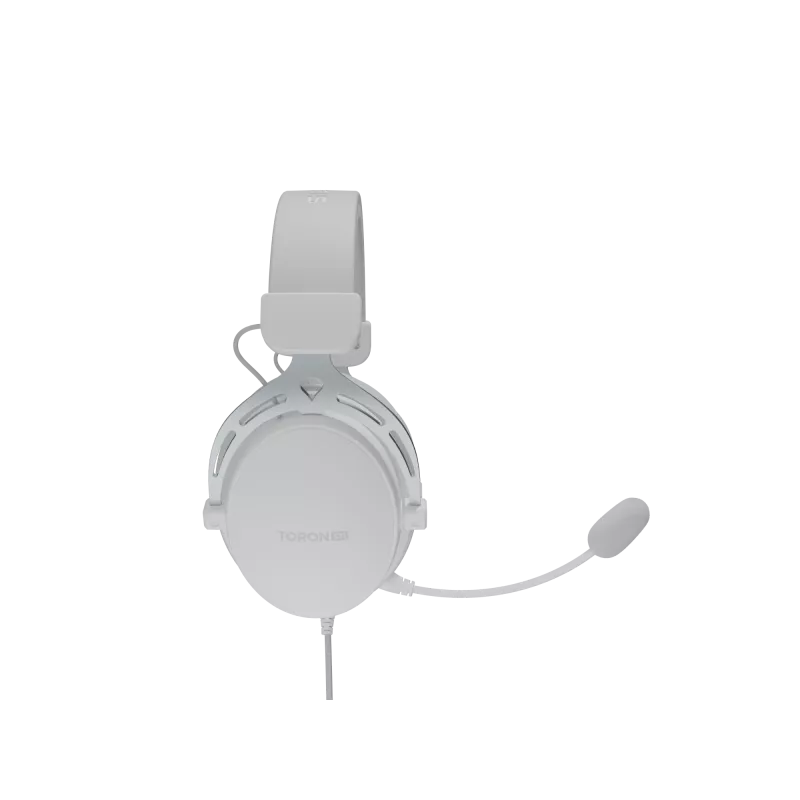 Wired headphones Genesis Toron 531 White with microphone, lightweight on-ear design