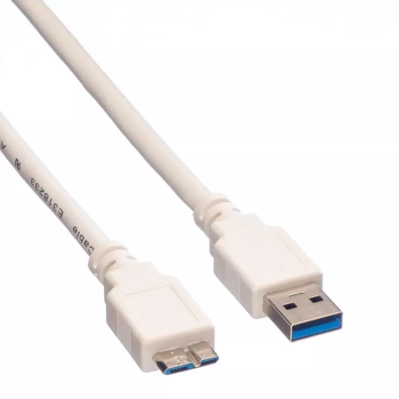 USB 3.0 Cable A - Micro B M/M 0.8 m 11.99.8873 VALUE