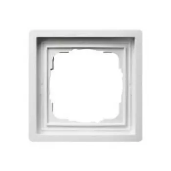 Wall plate / switch cover Gira 0211112, screwless, white, 83.3×83.3 mm, 10.6 mm thick