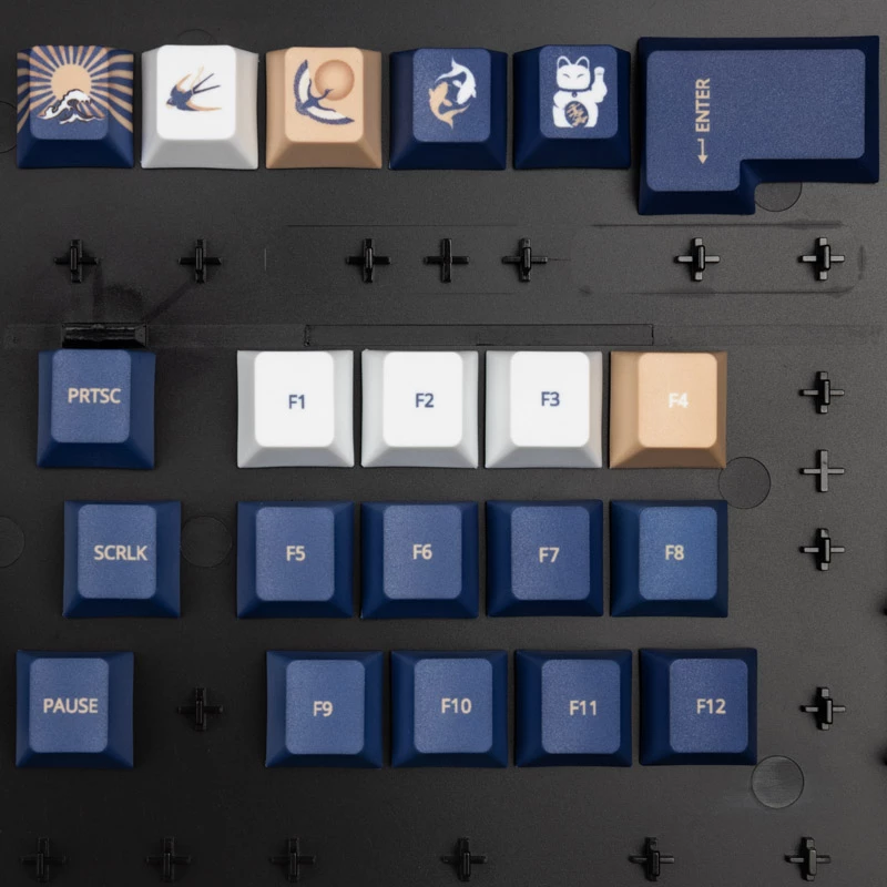Keycap set Traitors UKIYO-E, PBT material, UK layout (TRDUKI108UK)