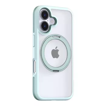 Protective case Torras Ostand R Fusion for iPhone 16 — Green, slim protective cover with precise cutouts