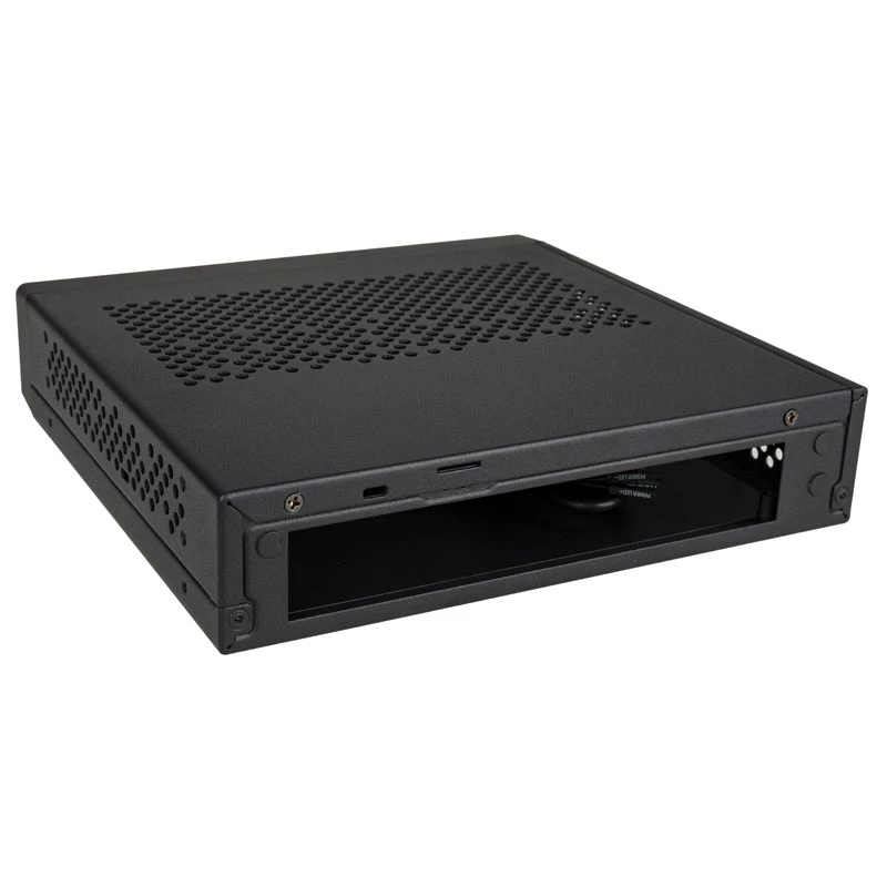 Akasa Cypher MX3 - Mini Tower - PC - SGCC - Black - Thin Mini-ITX - Hard Drive - Power (A-ITX38U3-M1B)
