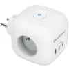 Power strip QOLTEC 52548 with 3×AC sockets and USB port