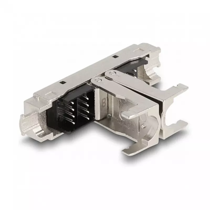 DeLOCK RJ45 Coupler LSA to LSA Cat.8.1 toolfree Black