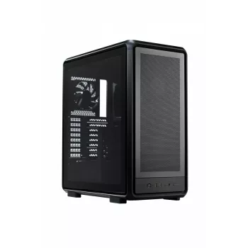 PC Midi Tower Cooler Master MasterFrame 500 Mesh — Black with Transparent Side, supports ATX/EATX, 2x200mm front, 1x120mm rear