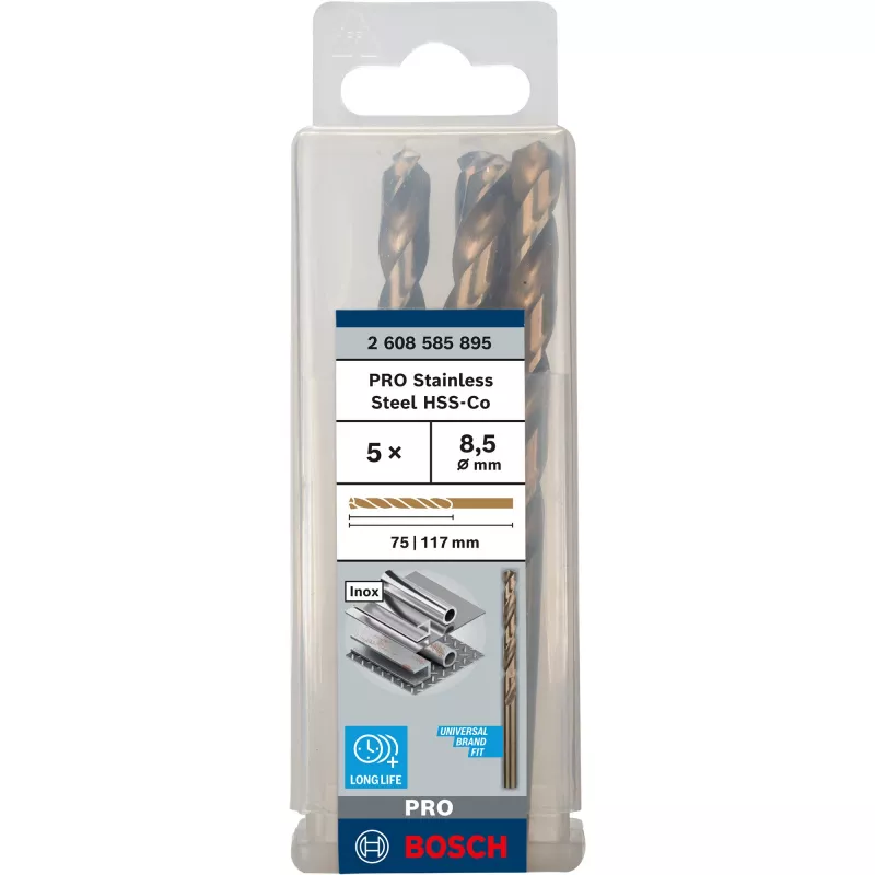Twist Drill Bits Cobalt Bosch 2608585895 HSS 5-Piece Set