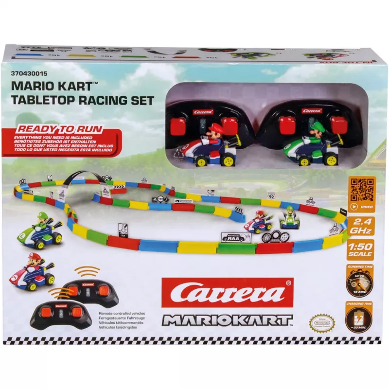 CARRERA RC table race Mario set 370430015 – 2.4 GHz tabletop RC Mario & Luigi