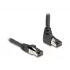 Network Cable DeLOCK RJ45 Cat.8.1 90° downwards angled / straight 2 m black