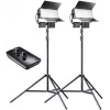 Walimex Pro Sirius 160 LED 65W Daylight 2-Pack with Tripods