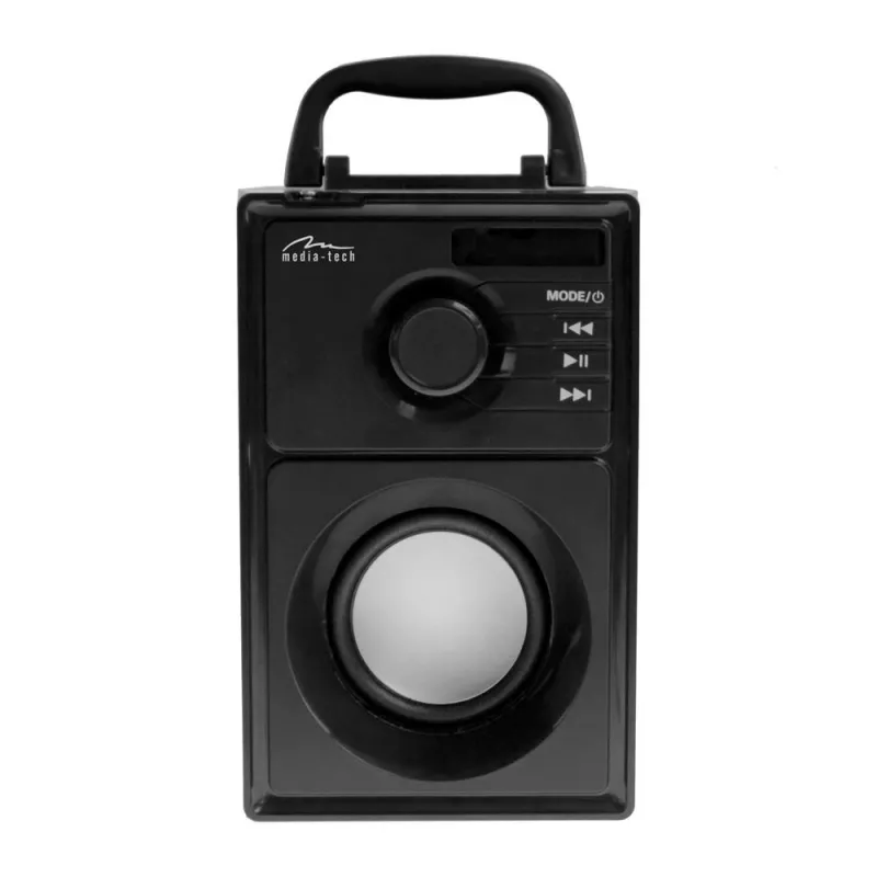 Wireless speaker MEDIA-TECH MT3179, 20W (RMS 15W), Bluetooth 5.1, FM, MicroSD, USB, AUX, Li-Ion, 6 h, wooden housing