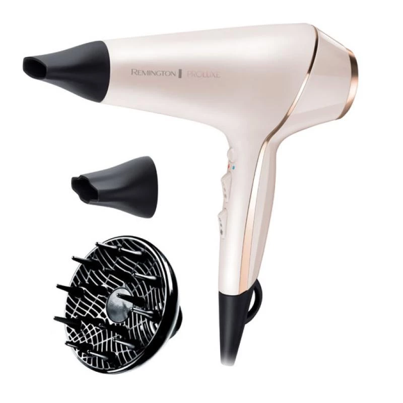 Remington Proluxe Ionic Hair Dryer with Diffuser and Concentrator Gold