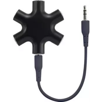 SpeaKa Professional SP-7870556 Cable Interface/Gender Adapter 3,5 5x 3,5 Black (SP-7870556)