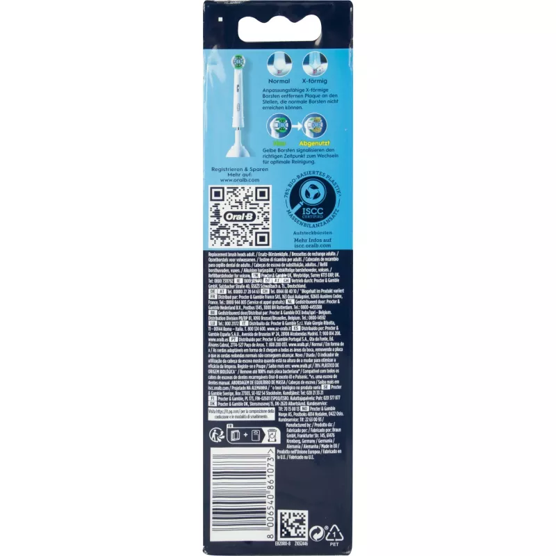 Oral-B Sonic toothbrush heads replacement 8-pack, model 861073, Precis White