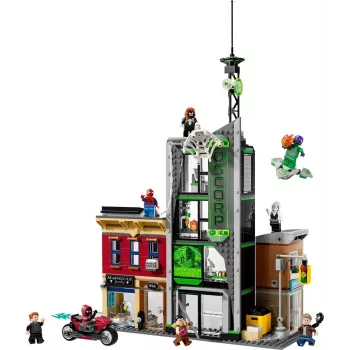 Construction toy LEGO Marvel set 76324 Spider-Man vs. Oscorp, 808 pieces, 8 minifigures, ages 10+