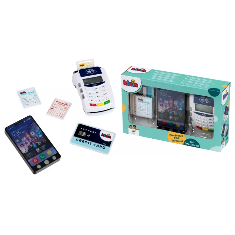 Play payment terminal toy KLEIN 172740 with smartphone accessory for role play sets