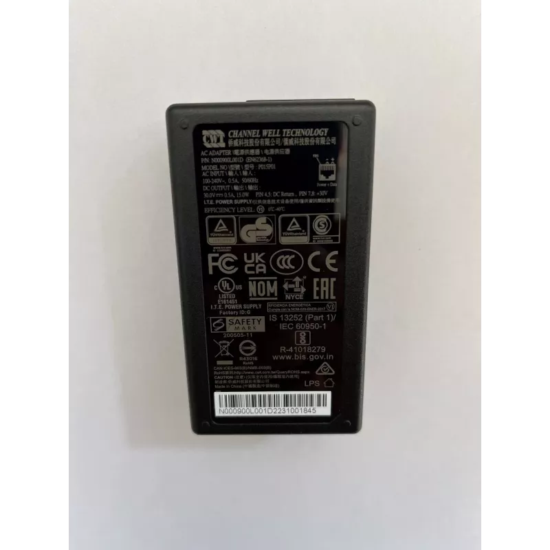 PoE adapter Cambium Networks N000900L001D — Gigabit Ethernet, 30 V PoE, 15 W output, 90–264 V AC input