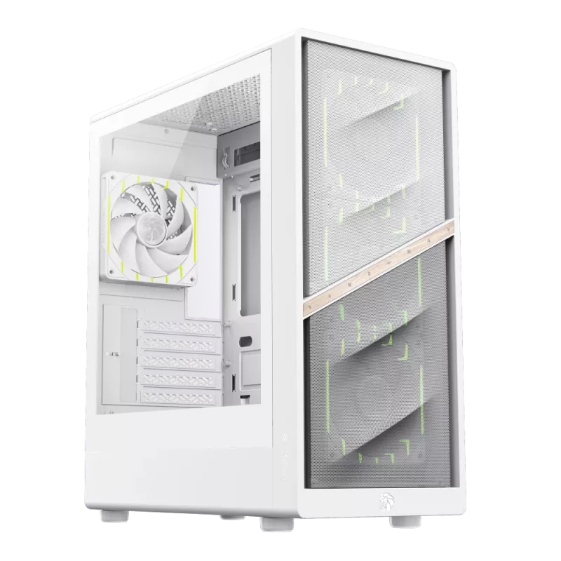 Gamemax Case | AERIS 330 MW | White | Mini Tower | Power supply included No