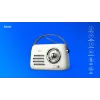 Portable radio SAVIO RS-02 — analog FM tuner, Bluetooth 5.3, USB power, 3 W, white