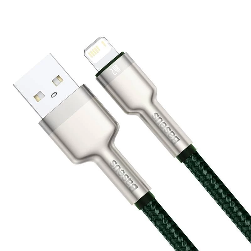 USB-A to Lightning cable Baseus 1 m, green