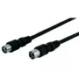 Wentronic Goobay Antenna Connection Cable, Black, 5 m - IEC/Coax Plug IEC/Koax-Socket (11723)