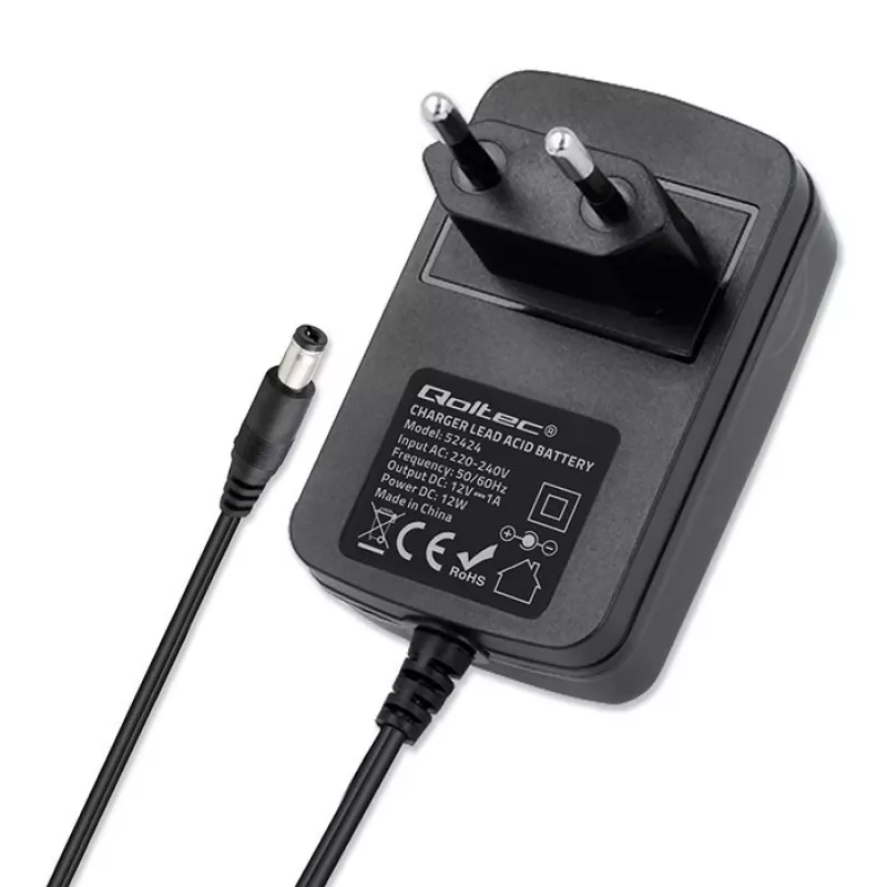 Battery charger QOLTEC Charger for AGM GEL STD 12V 1.5A