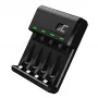 Battery charger Green Cell GC VitalCharger USB, 4-slot, AA/AAA, USB-powered, black