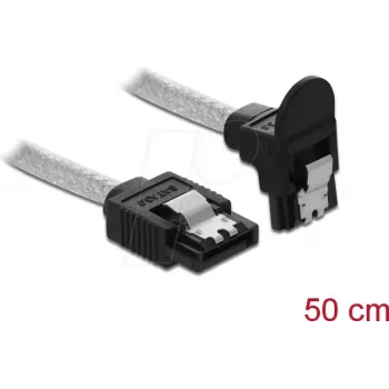 SATA cable DeLOCK 85346 0.5 m Black Transparent