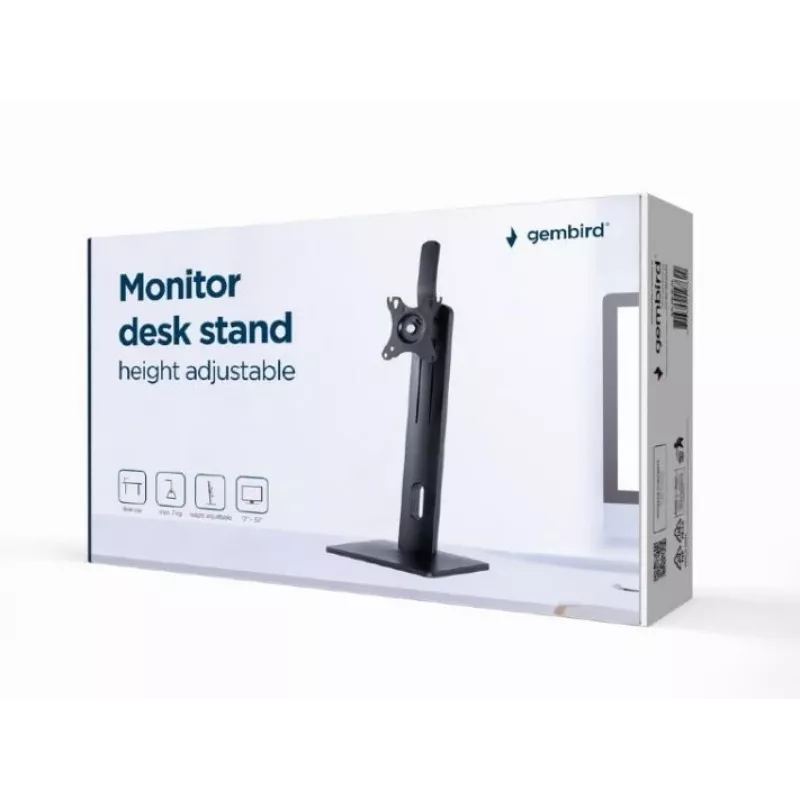 Gembird MS-D1-01 Monitor Desk Stand Height Adjustable Black