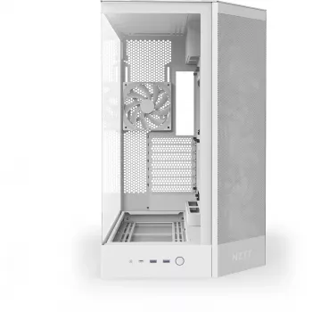 PC Case NZXT H9 Flow Midi Tower White — ATX/EATX/Micro ATX/Mini-ITX, 3x140mm front, 1x120mm rear, 2x3.5 inch & 6x2.5 inch bays, tempered glass