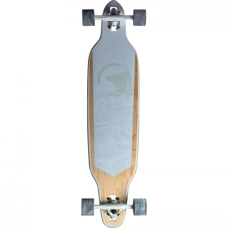Longboard RAM Solitary Blanc de blanc — RAM longboard, white/grey finish