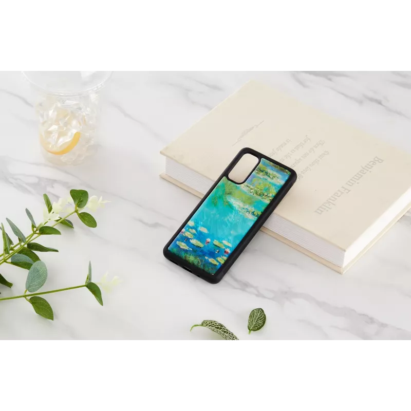 Protective phone case iKins for Samsung Galaxy S20 — Black Water Lilies design