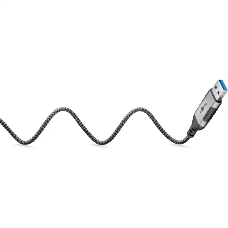 Goobay Ethernet-Cable USB-A 3.0 to RJ45 Slim 1 m - connects router, modem or (74393)