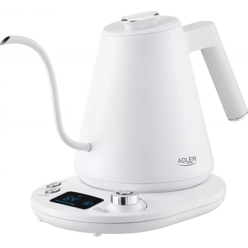 Metal kettle Adler AD 1349w 1.0 L long spout, stovetop kettle